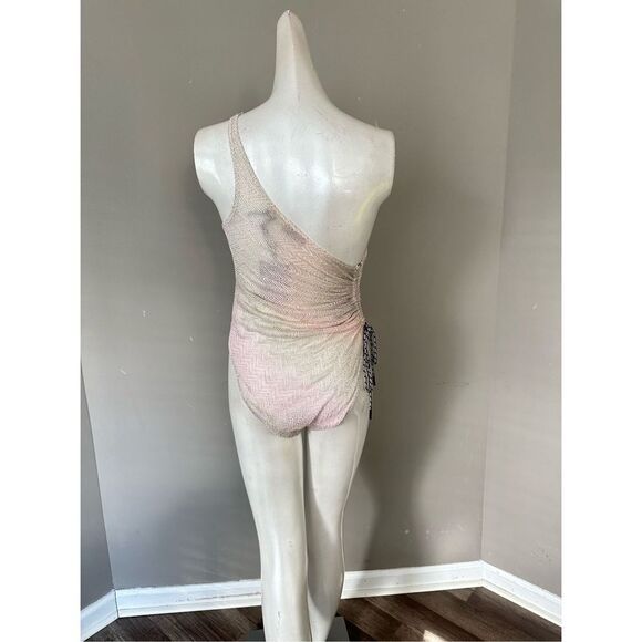MISSONI Zigzag Knit One-Shoulder Swimsuit - Picture 6 of 11